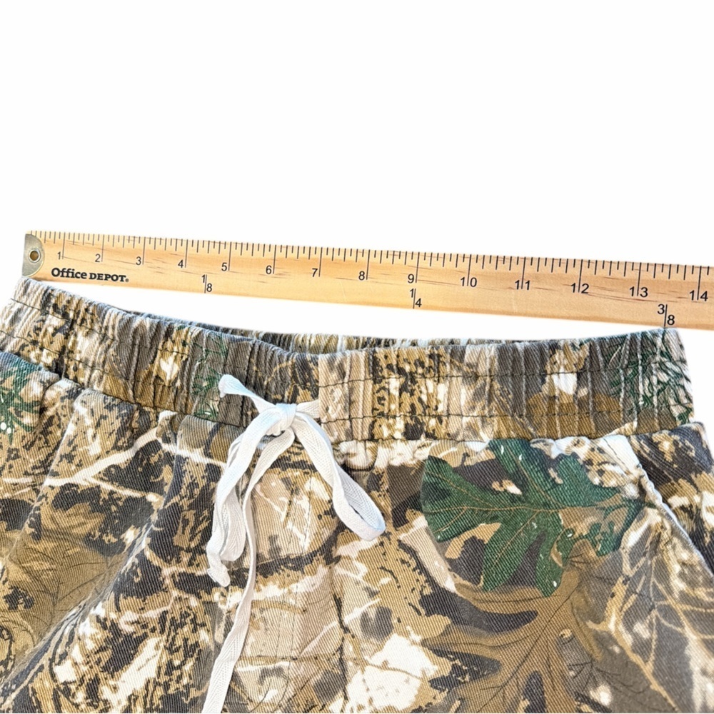 Camo Cargo Pants Size Large Brown Camouflage Wide Leg Pull On Style Relaxed Fit - Picture 14 of 15